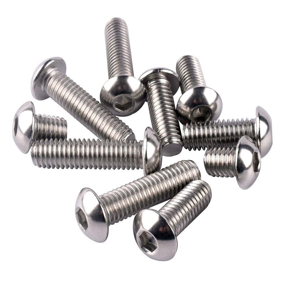 M3 M4 M5 M6 M8 Button Head Screws Allen Key Socket Dome Bolts A2 Stainless Steel